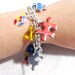 Autism Awareness Puzzle Bracelet, blue, yellow, red, light blue