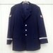 Vintage Air Force Blazer Jacket in Light Navy Blue with Silver Cuff Stripes and Adorned Silver Buttons Size 44 R