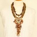 OOAK necklace pearls silver unique gemstone necklace statement necklace semiprecious layering multistrand necklace wearable art teamt