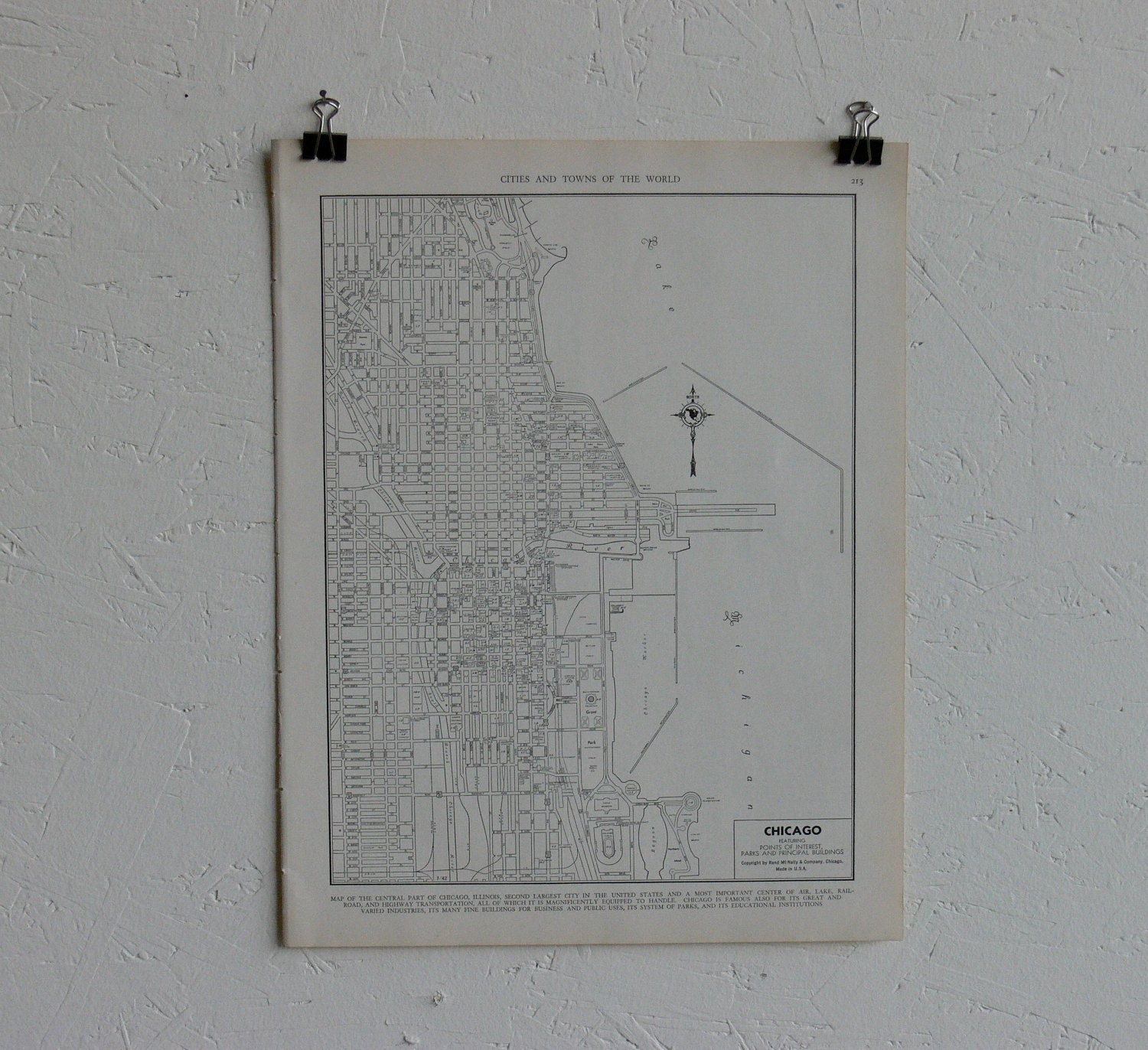 Vintage Map-City of Chicago-Early 20th Century