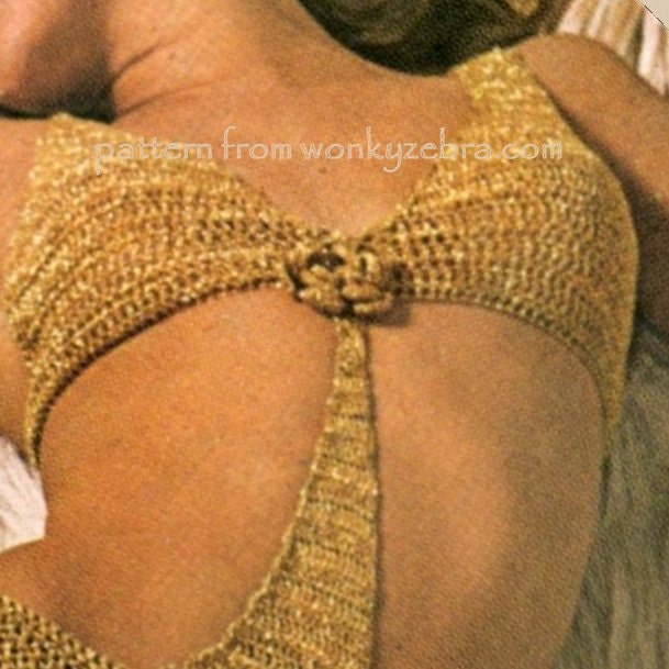 Vintage Crochet Pattern PDF 003 Bikini and Barefoot Sandals from WonkyZebra