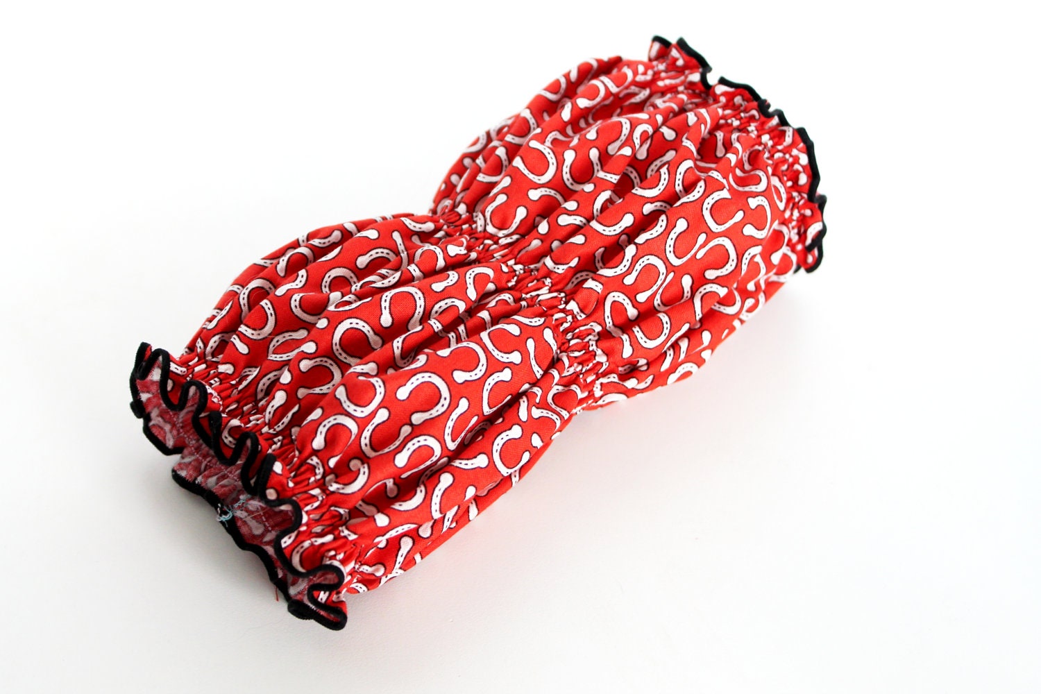 Lucky Horshoes Dog Snood / Cavalier King Charles or Cocker fabric ear covering