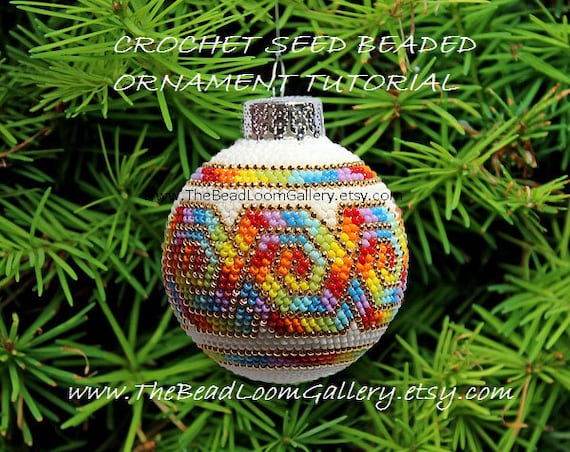 Beaded Christmas Ornament Or Ball Crochet By Thebeadloomgallery