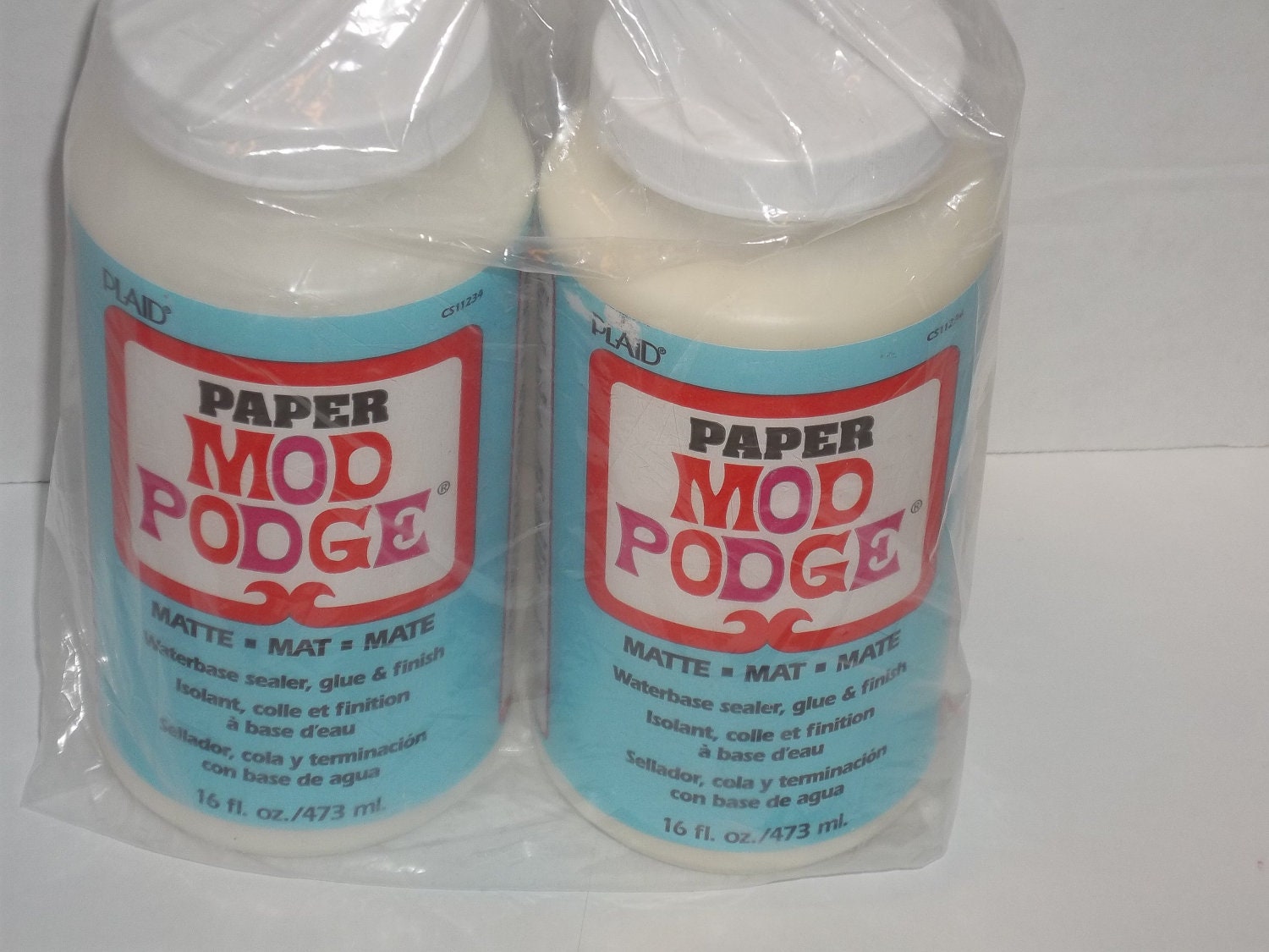 TWO bottles of Paper Mod Podge, Acid Free, 16 fl oz each