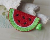 Sparkly Felt Watermelon Hair Clip