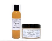 Facial Cleanser and Scrub Value Set. Vegan. Four Ounces each, Made with Organic Coconut Oil Soap