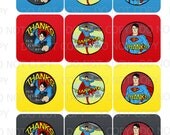 Printable DIY SM Super Hero Theme Favor Tags