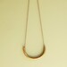 Vintage brass - cylinder tube necklace