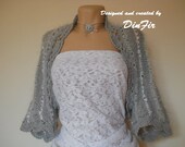 OVERSIZED  CARDIGAN  JACKET  /  Wedding Accessories Shrug Bolero Romantic Elegant / Crocheted Vest Fashion Summer Hand Knitted Stylish