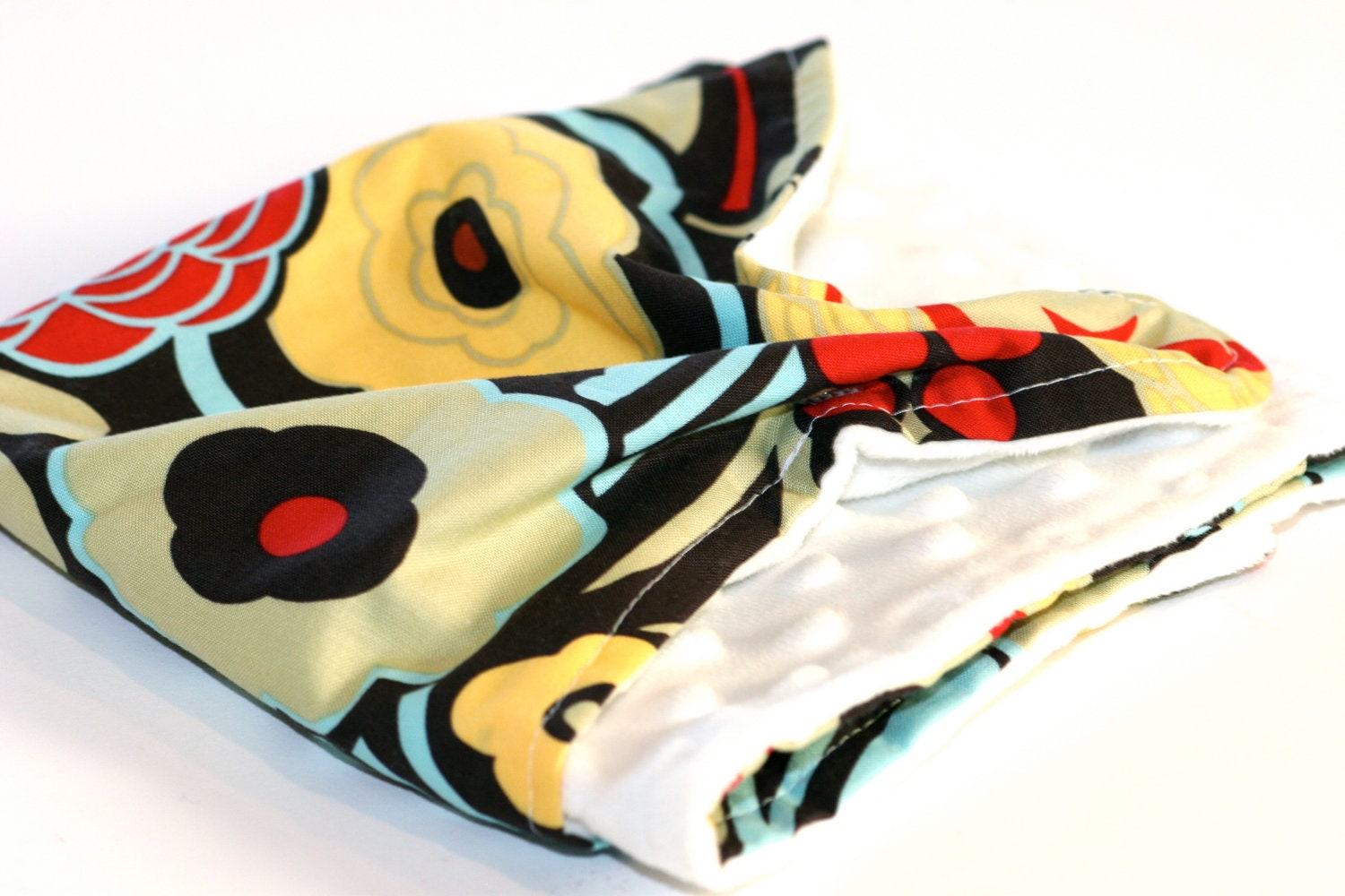 Baby Girl Lovey Wooby Red Yellow and Brown Moraccan Flower Print Baby Girl Ultra Cuddle Lovey Security Blanket EtsyKids Team