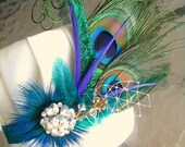 Peacock Wedding-Flower Girl Basket- Customize to your colors-High Quality