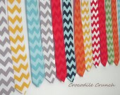 Boys Chevron Tie, Pretied, Your Choice of Color