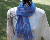 Womens, Girls, Scarf, Long, All Cotton, Warm Weather Accessory, Blues, Pastel Pink, Yellow, Apple Green