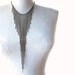 Fringed Chain Necklace: Antique Brass Bib with Chain Fall Fringe