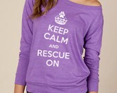 Keep Calm and Rescue On Eco Slouchy Shirt