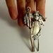 Angel Spruce Is On A Journey - Repurposed Sterling, Silverware, Copper, And PMC - Art Jewelry Pendant -826