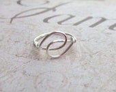 Holding Hands Friendship Ring Wire Wrapped Ring Silver Ring Simple Ring Wire Wrap Jewelry Gifts Under 10 Thank You Gift