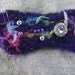 LAPEL PIN BROOCH Fiber Art Multi Color Abstract Collage Wearable art fashion accessory for scarf purse hat collar felted Purple blue pink