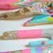 Neon Painted Sticks - 8 Piece Collection, Home Decor Props - Mantle Piece, Pattern, Driftwood Art, Stripes, Circles, Dots, Triangles, Boho