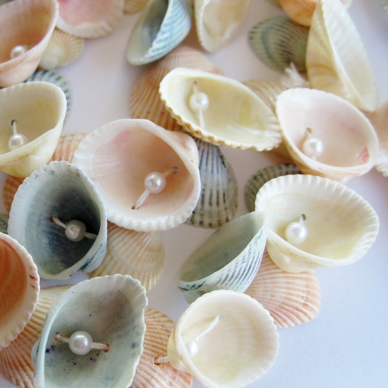 Vintage 50s 60s Beach Goddess Exotic Hawaiian Shell 34" Long Lei Necklace