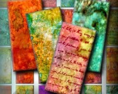 Inked Grunge Dominoes Digital Collage Sheet 1 x 2 inch Grunge Background Digital Collage Sheet Texture 240