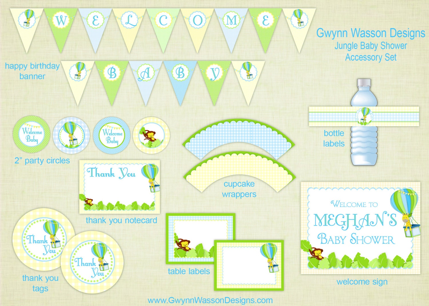 jungle baby shower decorations on Etsy, a global handmade and vintage