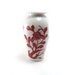 Tall white vase with red cherry blossomsand birds, Valentine's Day