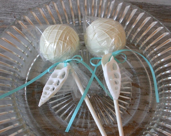Beach Wedding Cake Pops Made to Order with All Natural Ingredients & Seashell Ornament (50) Il_570xn