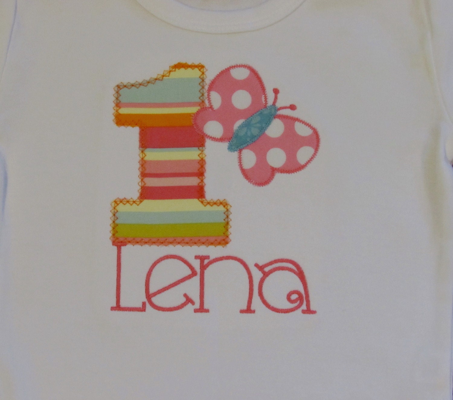 Girls Shirt or Onesie, Appliqued Initial or Number, YOU DESIGN, Monogrammed, Personalized, Butterfly Birthday, Butterfly, Spring, Summer