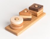 Developmental Shapes Stacker in Oak