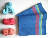 Neon Handwoven Scarf Cotton Bright Accessory