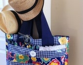 Everything Tote  Blue Spring Flowers 