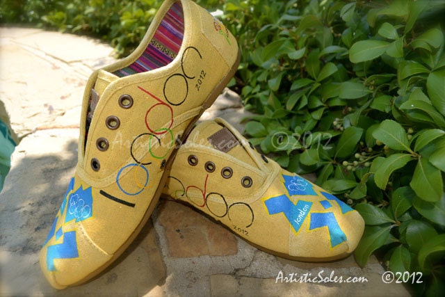 2012 London Olympics Themed Custom TOMS Shoes