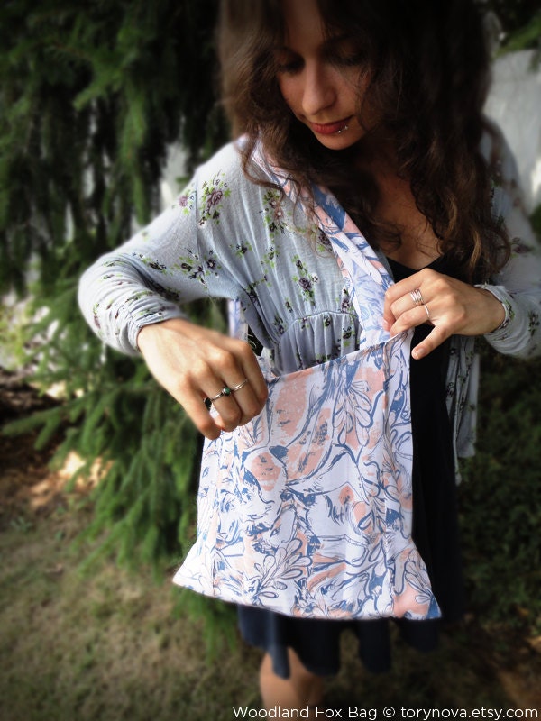 Woodland Fox - Retro Vintage Style - Summer Beach Bag