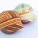 newborn BOY fabric reversible oxford HAT - photography prop - orange, brown, green, gold, teal, yellow