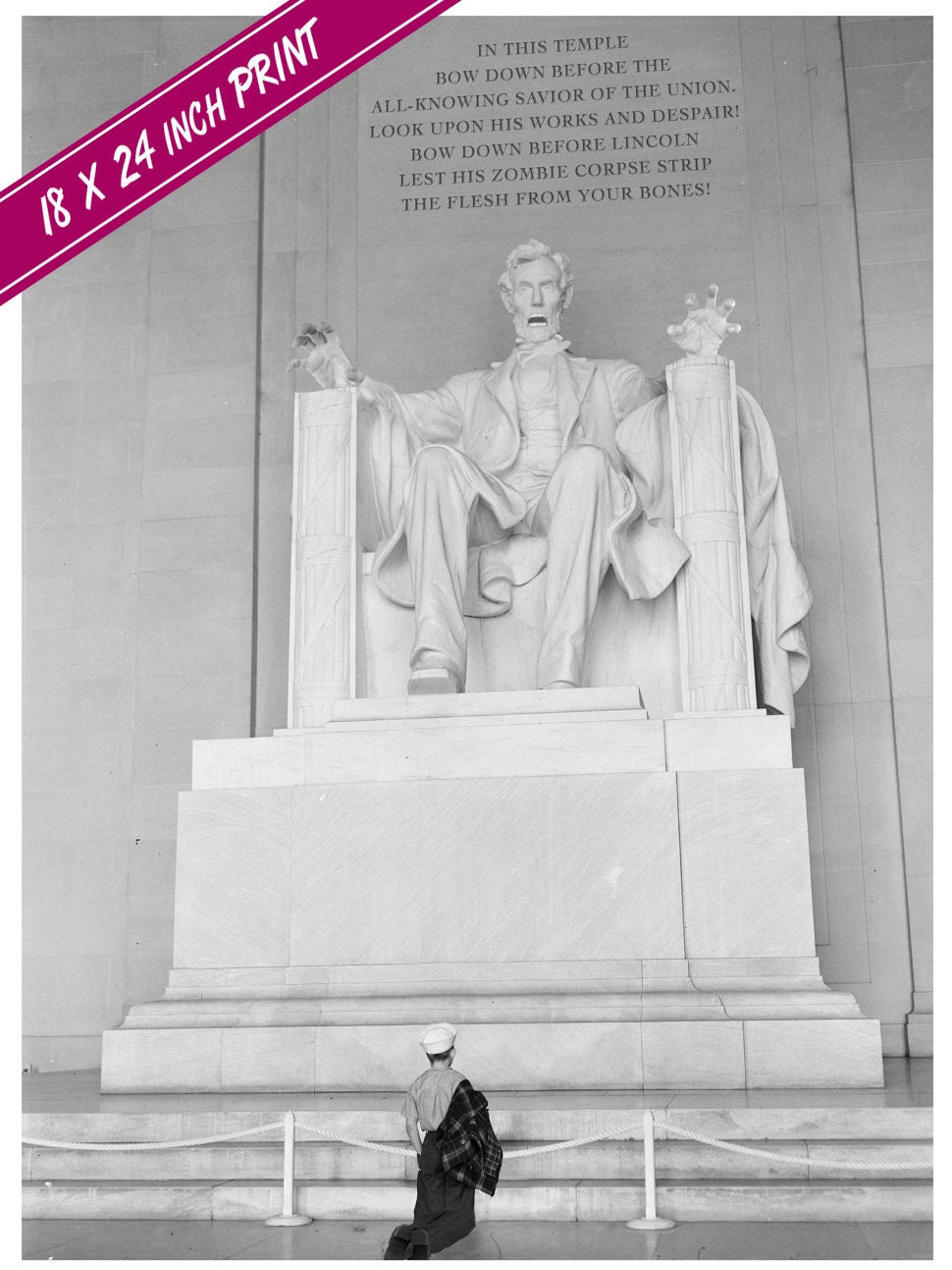 Large (18 x 24 in) Original Lincoln Memorial Print