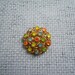 50's Sarah Coventry Pin/ 50'-60's, Pastel bead, golden chain, in box