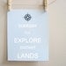 Kids Wall Art - Children's Art Print Poster, 8x10 Print, Explore, Compass, Travel, Grey, Gray, Unisex, Someday I'll Explore Distant Lands