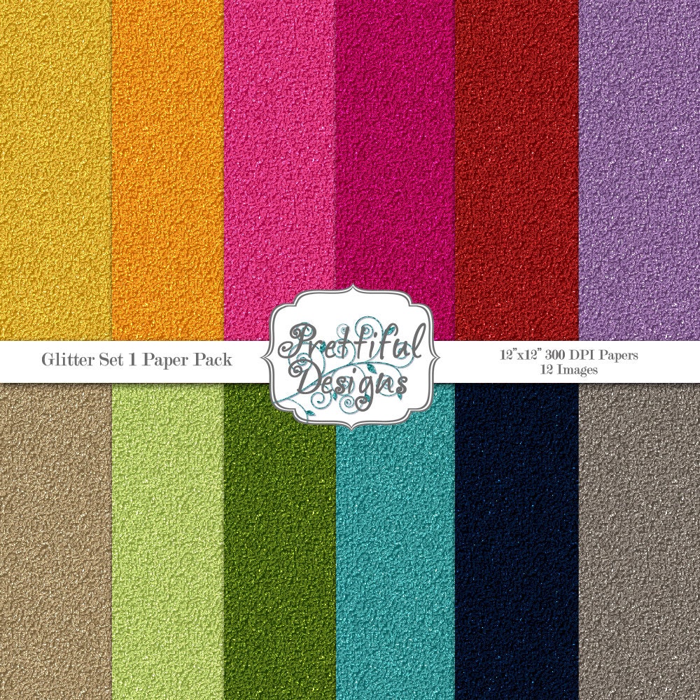 50% OFF SALE Digital Paper Pack - Personal and Commercial Use - Glitter Paper Set 1 (423) Il_570xn