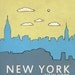 Children Decor Nursery Wall Art Home Decor City Poster - New York in Pink 8 x 10 - Urban Chic Modern Loft Typography Travel Print