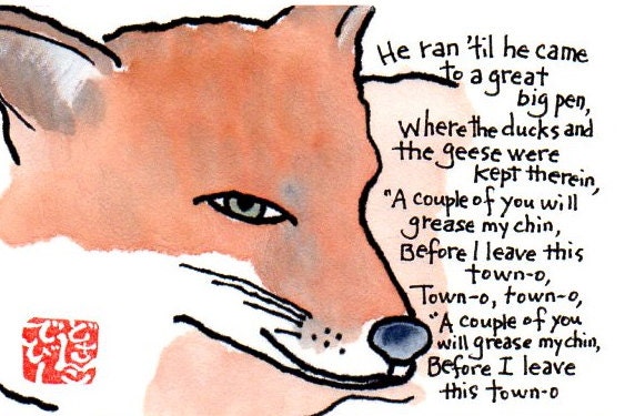 The Hunting Fox Original Etegami