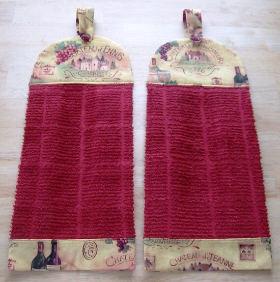 Kitchen Towels 2 handmade with decorative by CelestesBoutique