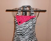 Zebra and Red Polka Dot Apron