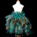 Toddler Peacock Feather Bustle Tutu...Pageant, Photo Prop, Flower Girl, Costume...Sizes 6 Months to 4T . . . GOLDEN PEACOCK with Feathers