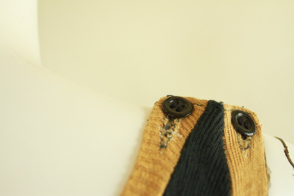Vintage1920s Swim Wear / Black and Gold Cotton / Womens / Boardwalk Empire / S