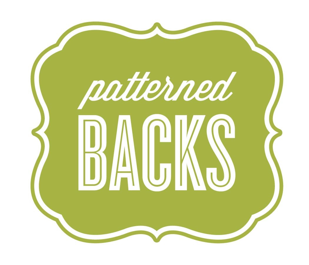Pretty Patterned Backs, Second-side Printing // Set of 6