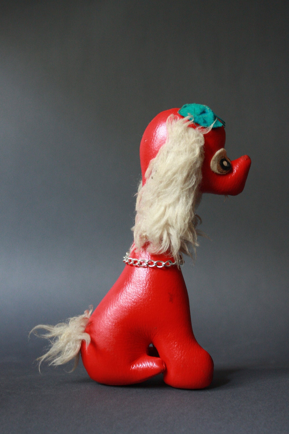 Vintage Vinyl Stuffed Toy Red Dog