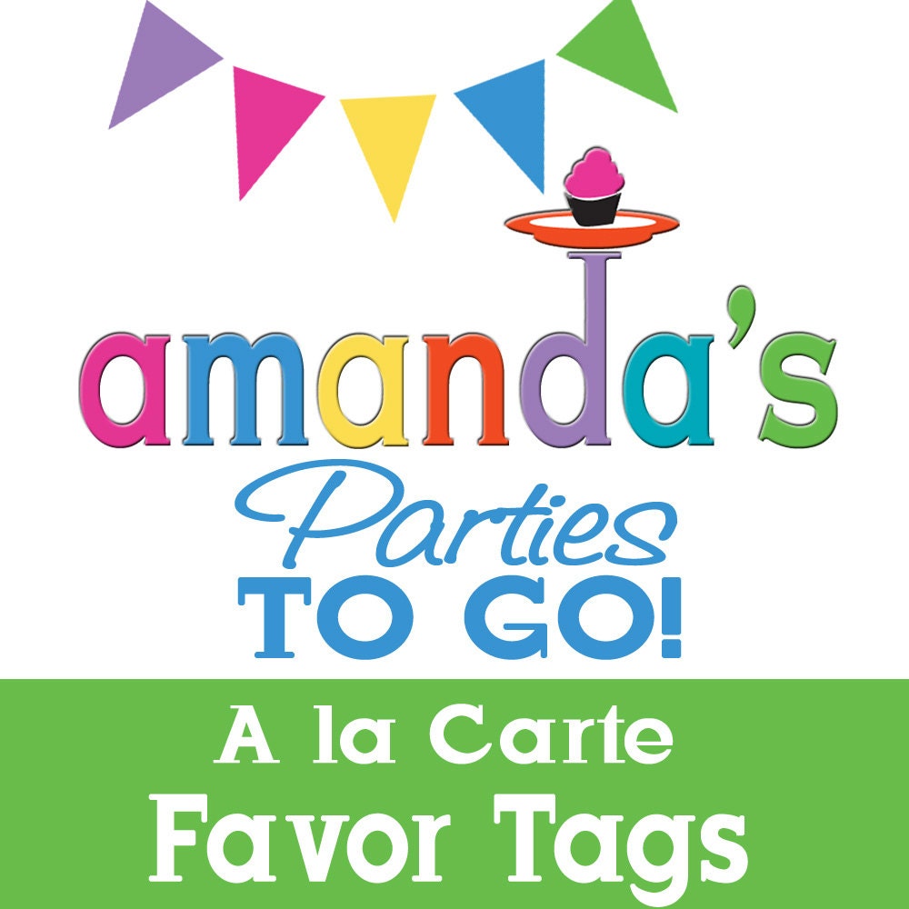 Favor Tag Printable - A la Carte Party Single by Amanda's Parties To Go Il_570xn