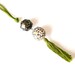 polymer clay necklace - Spring Greens long beaded green, gold and bronze necklace with tassel - 75% of the price goes towards charity