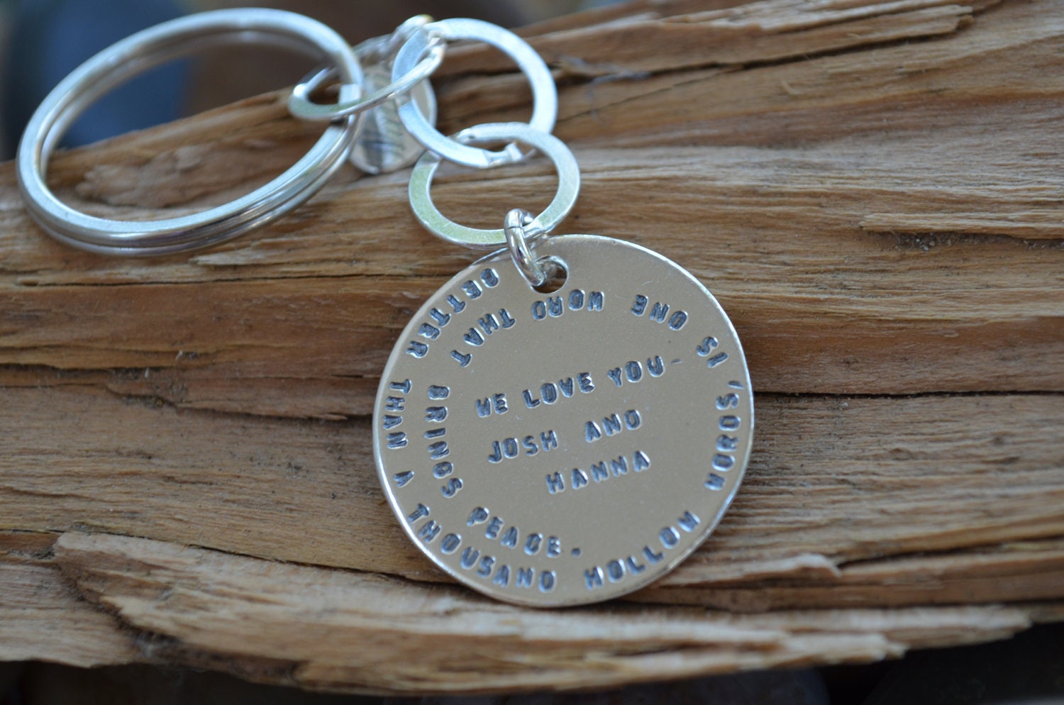 Key Chain Sterling Silver Disk -Personalized
